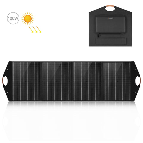 HAWEEL 100W Vikbar Solpanel med USB, Type-C & DC