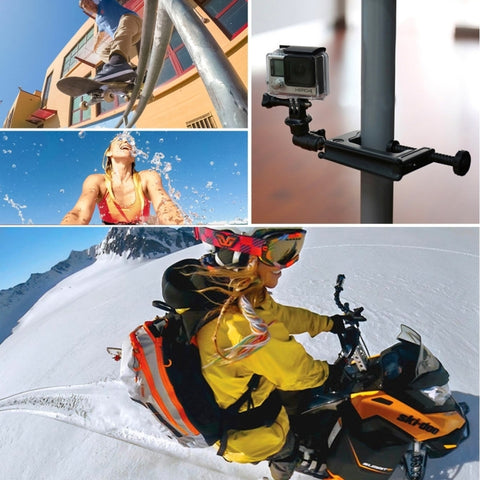 PULUZ 1/4-tums stativadapter med skruvhål CNC-bearbetad för GoPro, Insta360, DJI