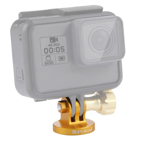 PULUZ 1/4-tums stativadapter med skruvhål CNC-bearbetad för GoPro, Insta360, DJI