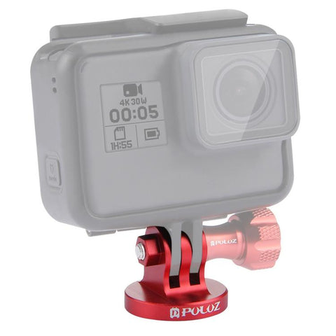 PULUZ 1/4-tums stativadapter med skruvhål CNC-bearbetad för GoPro, Insta360, DJI
