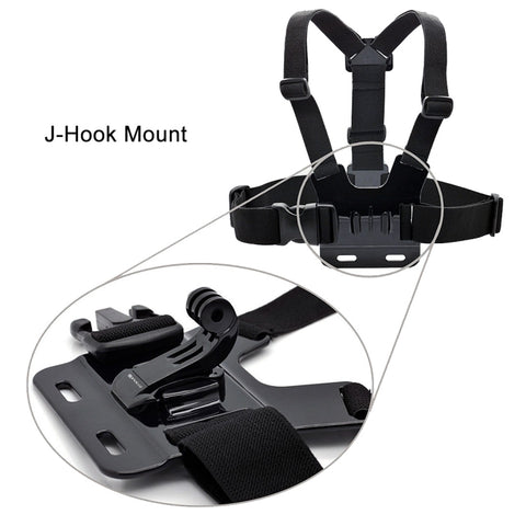 PULUZ Svart Vertikalt J-Hook Spännfäste – För GoPro, Insta360, DJI & andra actionkameror