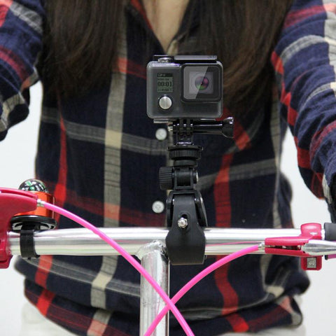 PULUZ Motorcykel- och cykelstyrefäste med stativfäste & skruv för GoPro, Insta360, DJI
