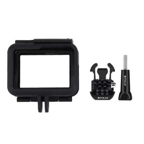 PULUZ ABS Plastic Housing Shell Frame Mount Protective Case Cage with Pedestal and Long Screw for GoPro HERO(2018) /7 Black /6 /5 - Action King