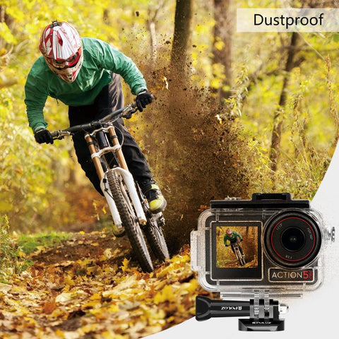For DJI Osmo Action 5 Pro / 3 / 4 PULUZ 60m Underwater Waterproof Housing Diving Case with Cold Shoe & Buckle Basic Mount & Screw - Action King