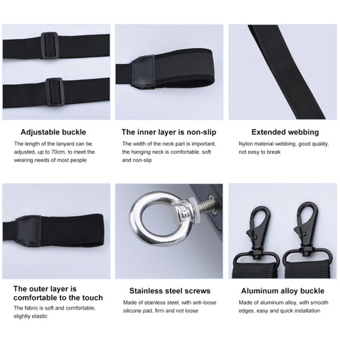 PULUZ Neck Lanyard Strap for DJI Mini 3 Pro / Air 2S / Air 2 / Mavic 2 Screen Remote Control - Action King