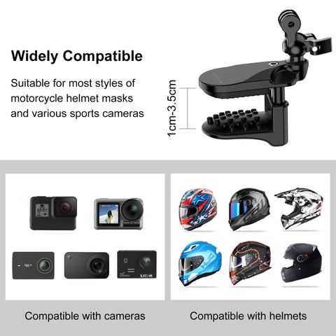 PULUZ Motorcycle Helmet Chin Clamp Mount for GoPro and Other Action Cameras - Action King