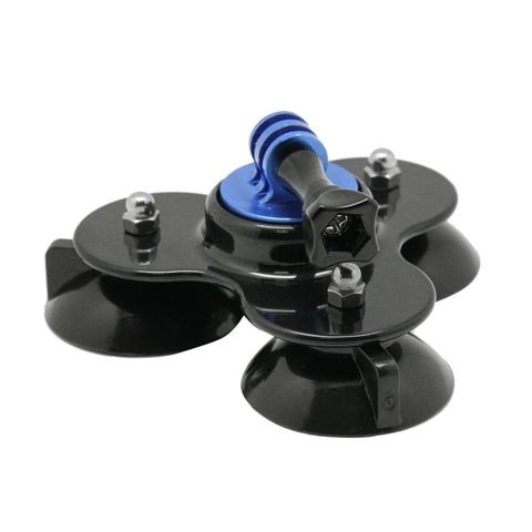 Triangle Direction Suction Cup Mount with Tripod Mount + Handle Screw for GoPro, Insta360, DJI and Other Action Cameras - Action King