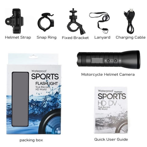 H51 cykel-ficklampa och kompass – motorcykelhjälmkamera & HD sportkamera