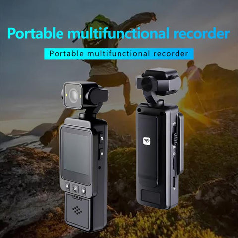 1080p Ultra-HD Clip Pocket Vlog kamera med 360° roterbart objektiv & WiFi