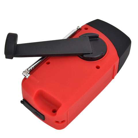 AK HRD-999  Multifunktionell Handvevad & Solcellsdriven Nödradio med LED-ficklampa