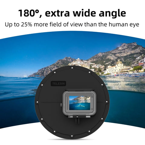 TELESIN 30M Vattentätt Kamerahus för GoPro Hero11 Black / HERO10 Black / HERO9 Black