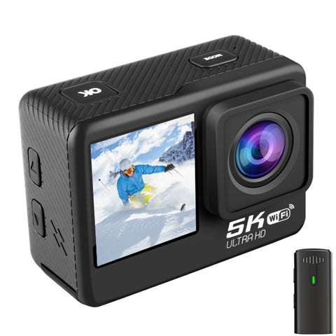5K/30FPS WiFi Actionkamera – Dubbel skärm, Touch, Anti-Shake & IP68