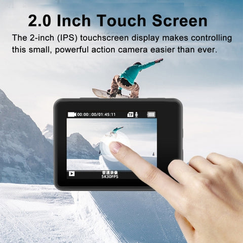 5K/30FPS WiFi Actionkamera – Dubbel skärm, Touch, Anti-Shake & IP68