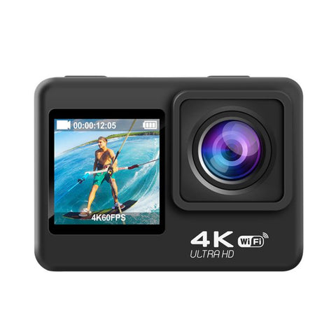 4K/60fps Actionkamera – WiFi, EIS Anti-Shake, Pekskärm & Dubbla färgskärmar