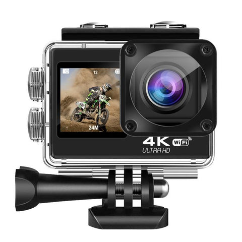 4K/60fps Actionkamera – WiFi, EIS Anti-Shake, Pekskärm & Dubbla färgskärmar
