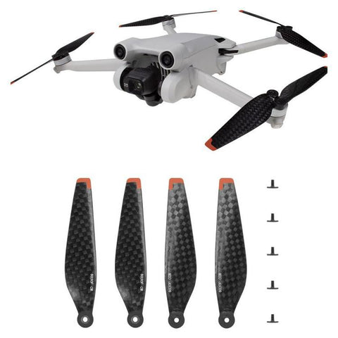 Propeller till DJI Mini 4 Pro / Mini 3 Pro - ersätter 6030F - Low Noise - Svart - 4-Pack - Kolfiber