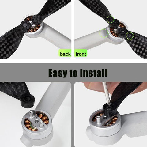 Propeller till DJI Mini 4 Pro / Mini 3 Pro – ersätter 6030F – Low Noise – Svart – 4-Pack – Kolfiber