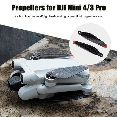 Propeller till DJI Mini 4 Pro / Mini 3 Pro - ersätter 6030F - Low Noise - Svart - 4-Pack - Kolfiber