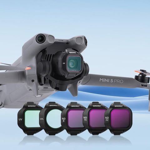 Professionella DJI Mini 5 Pro filter för skarpa och färgrika flygbilder