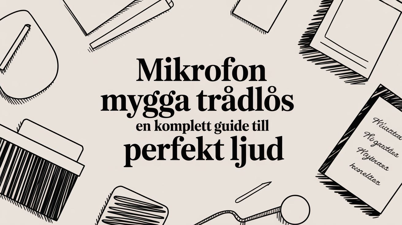 Mikrofon mygga trådlös en komplett guide till perfekt ljud