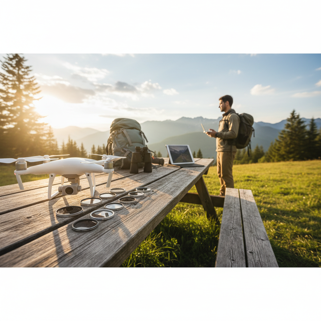 Linsglas till drönare: filter, skydd för kameraoptik. Köp drönartillbehör.