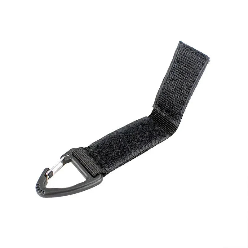 Nyckelband - Taktiskt Fäste i Nylon med Karbinhake, För Bälte / Molle - Svart - Action King