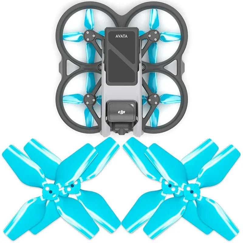 Master Airscrew - DJI Avata 4-Blade Upgrade Propellers - 4-Blad Propeller till DJI Avata - Blå - Kit 4-Pack - Action King