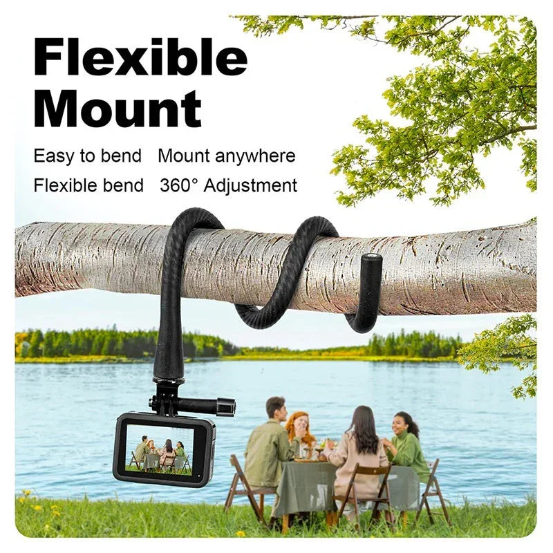 Telesin Flexible Mount - Flexibelt Svanhalsfäste 1/4" till GoPro - Action King