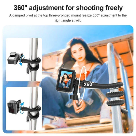 Telesin Flexible Mount - Flexibelt Svanhalsfäste 1/4" till GoPro