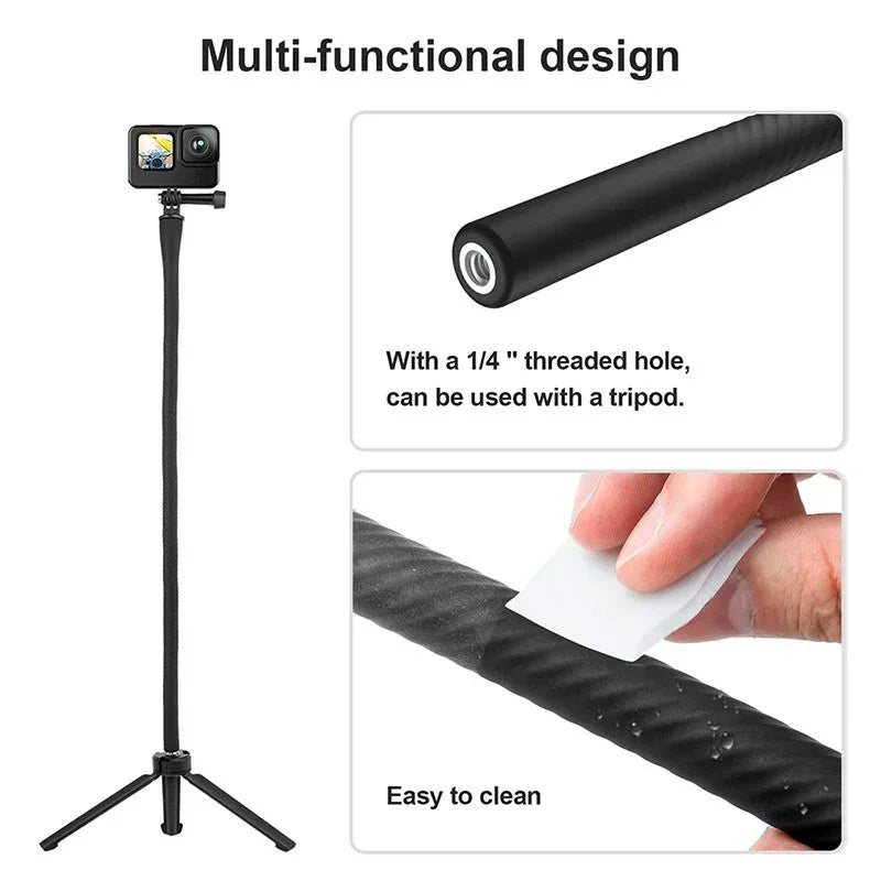 Telesin Flexible Mount - Flexibelt Svanhalsfäste 1/4" till GoPro - Action King