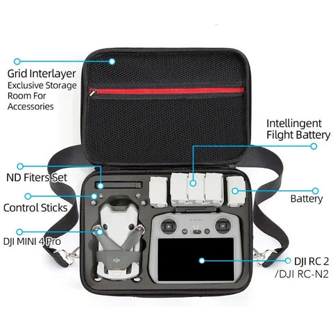 Väska till DJI Mini 4 Pro och tillbehör - Svart