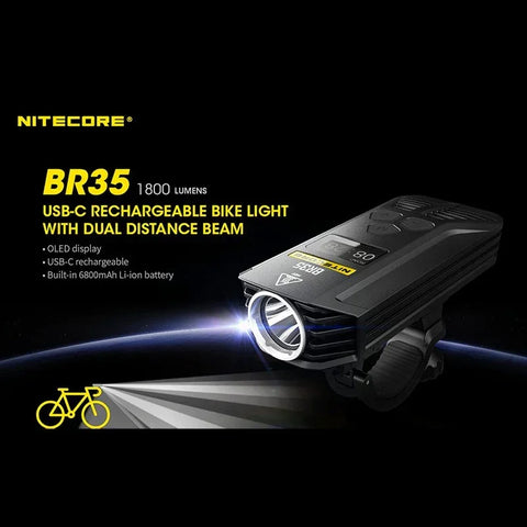 Nitecore BR35 Cykelbelysning USB-C - 1800lm