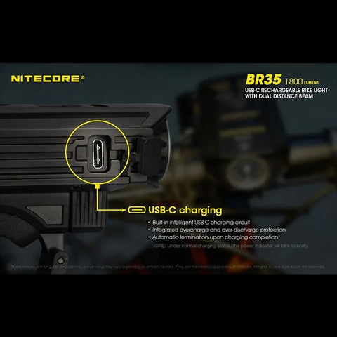 Nitecore BR35 Cykelbelysning USB-C - 1800lm