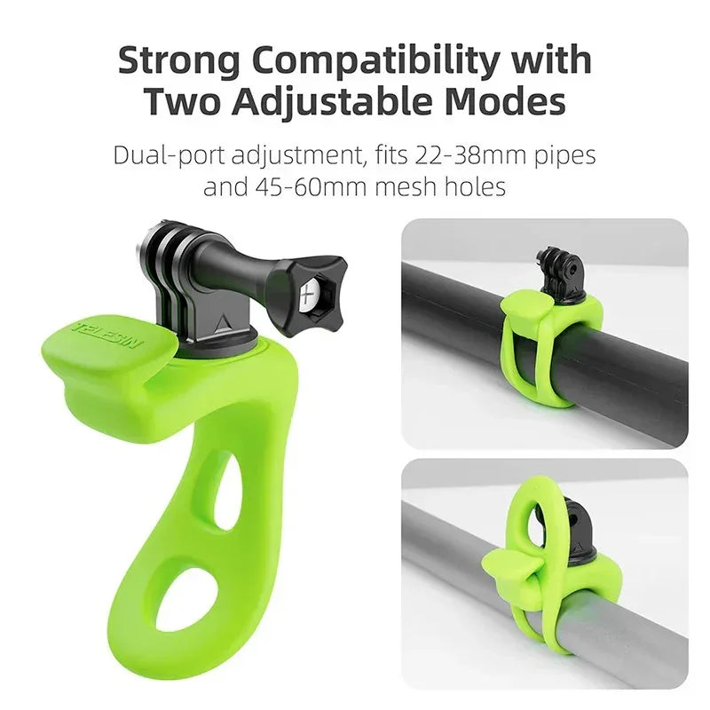 Telesin Flexibelt Silikonfäste 360° till Kamera - Svart - Action King