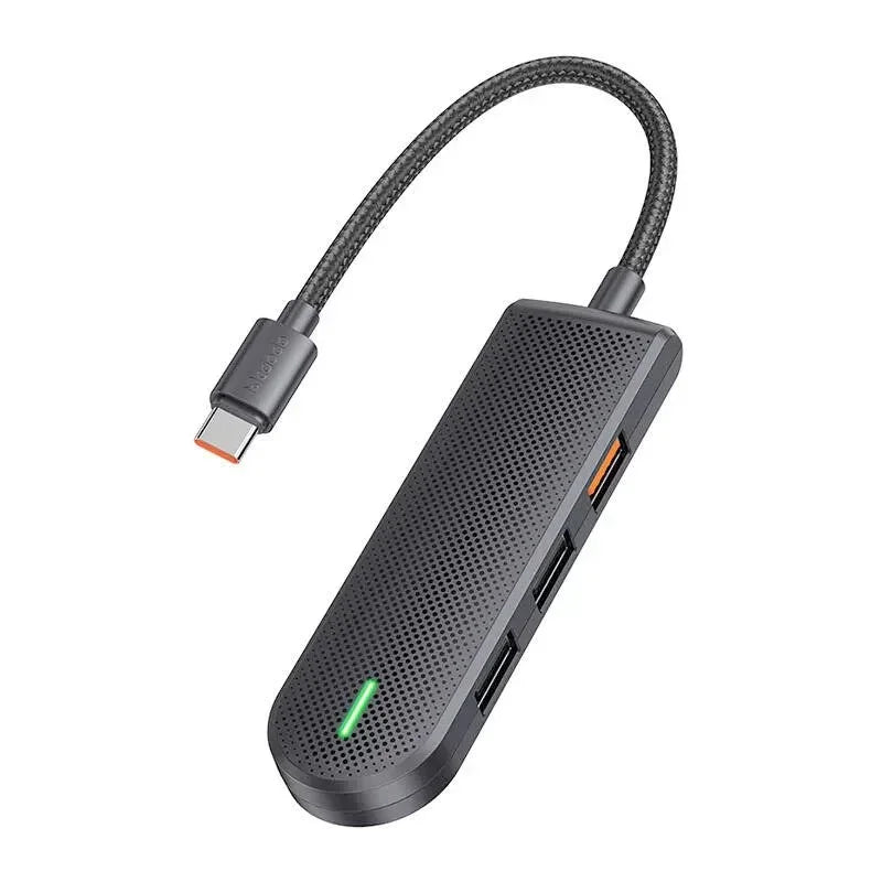 Mcdodo USB-C Hub HU-1430, 1xUSB 3.0 / 2xUSB 2.0 + Minneskortläsare microSD - 5Gbps - Action King