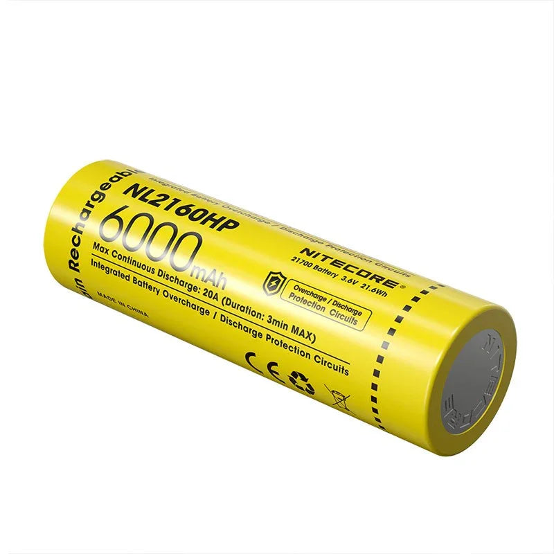 Nitecore NL2160HP Li-ion 21700 Batteri - 6000mAh, 3,6V, Max 20A - Action King
