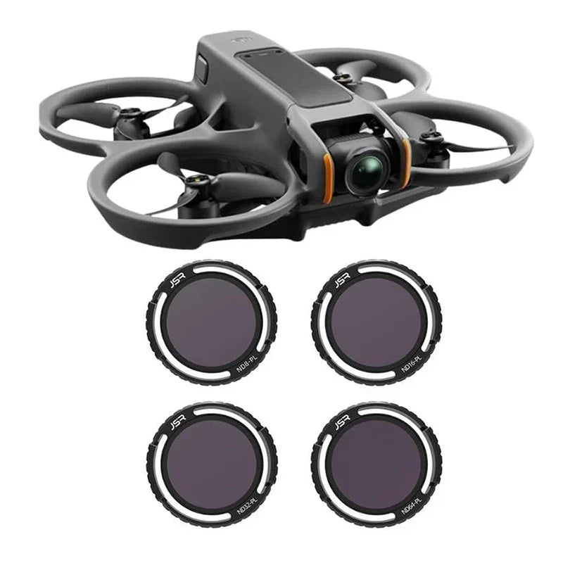 JSR Filter 4-pack - ND8/PL + ND16/PL + ND32/PL + ND64/PL till DJI Avata 2 - Kit - Action King