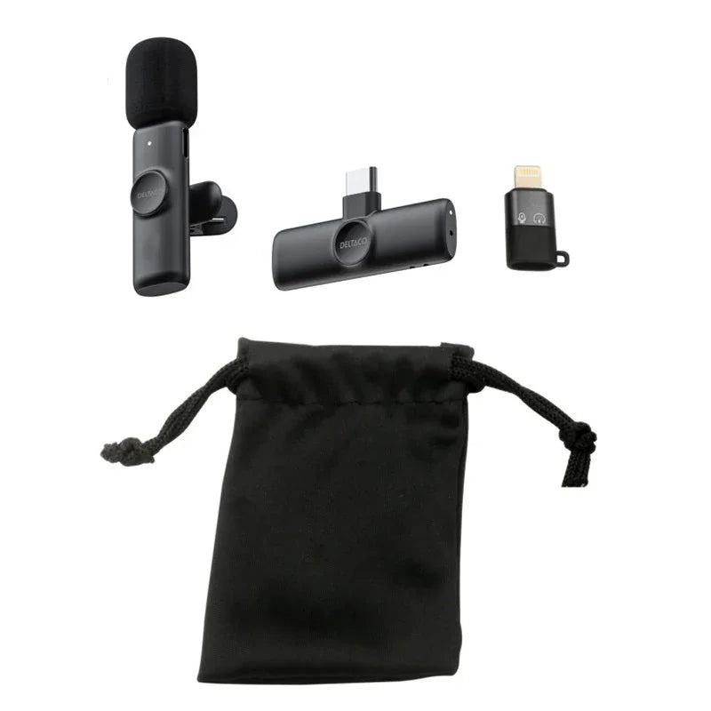 Deltaco Trådlös Mikrofon till Mobil iOS / Android & Dator - Kit - Action King