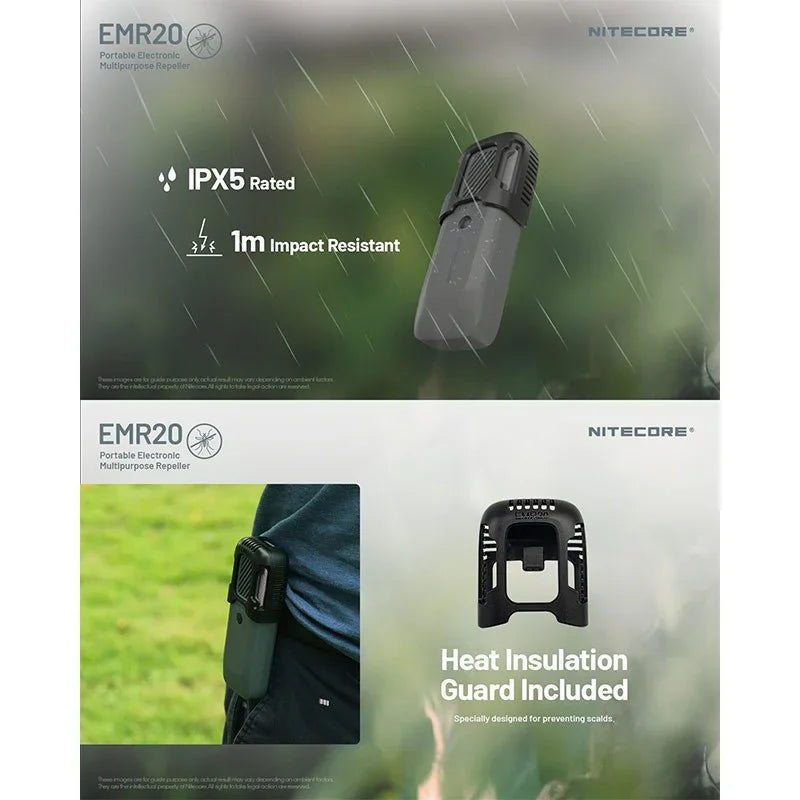 Nitecore EMR20 Portabelt myggskydd med Powerbank QC/PD 18W - Laddbar 10000mAh - Action King