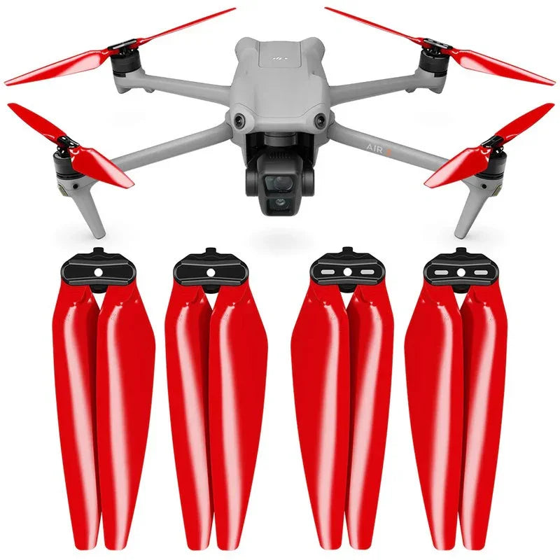 Master Airscrew - DJI Air 3 / Air 3S Stealth Upgrade Propellers - Propeller till DJI Air 3 / Air 3S - Röd - Kit 4-Pack - Action King
