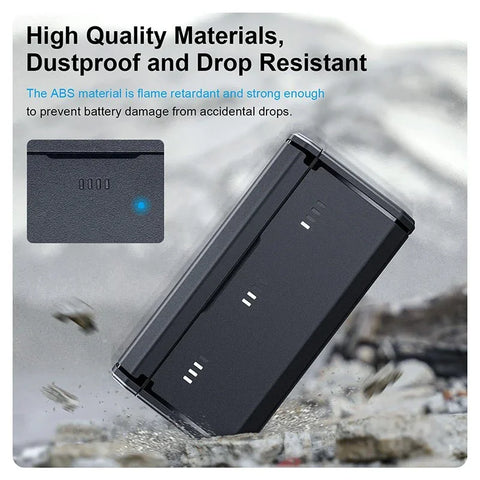 Telesin Batteriladdare Pocket Box med förvaring för 3st batterier + 2st microSD - För GoPro Hero13 Black