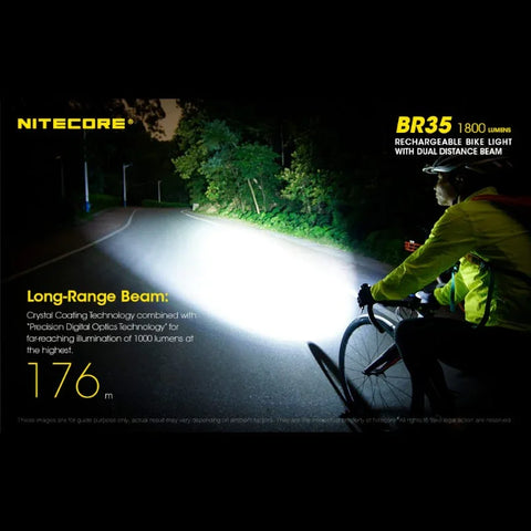 Nitecore BR35 Cykelbelysning USB-C - 1800lm