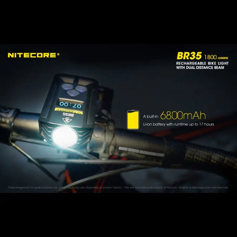 Nitecore BR35 Cykelbelysning USB-C - 1800lm