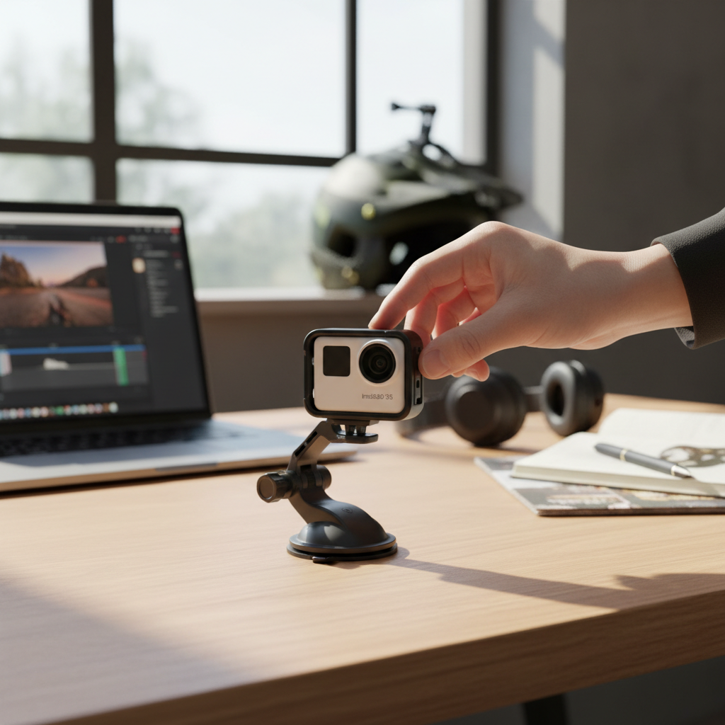 Insta360 GO 3/3S Quick Release snabbfäste. Tillbehör för actionkamera, enkel montering.