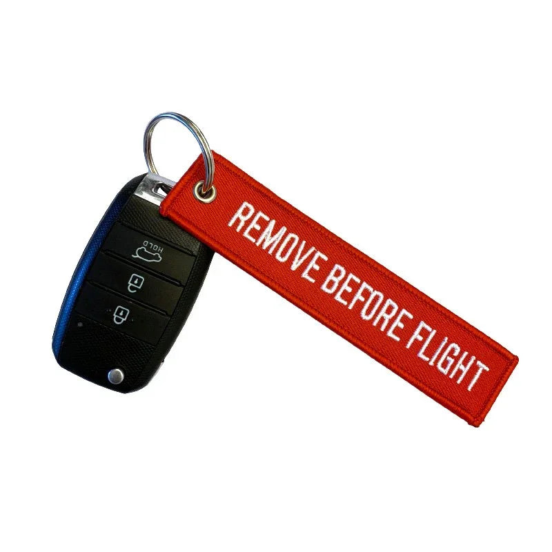 Nyckelband - REMOVE BEFORE FLIGHT - Röd/Vit - Action King