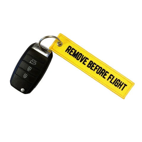 Nyckelband - REMOVE BEFORE FLIGHT - Gul/Svart