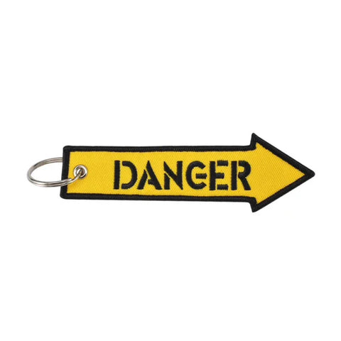 Nyckelband - DANGER - Gul pil