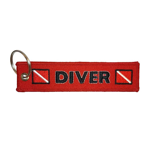 Nyckelband - DIVER - Röd/Svart
