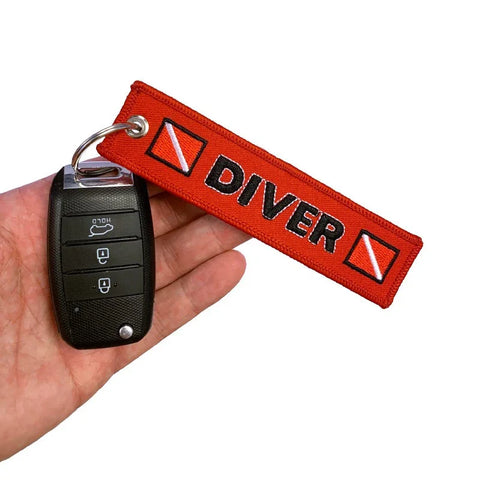 Nyckelband - DIVER - Röd/Svart