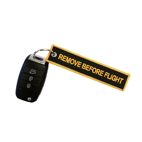 Nyckelband - REMOVE BEFORE FLIGHT - Svart/Orange